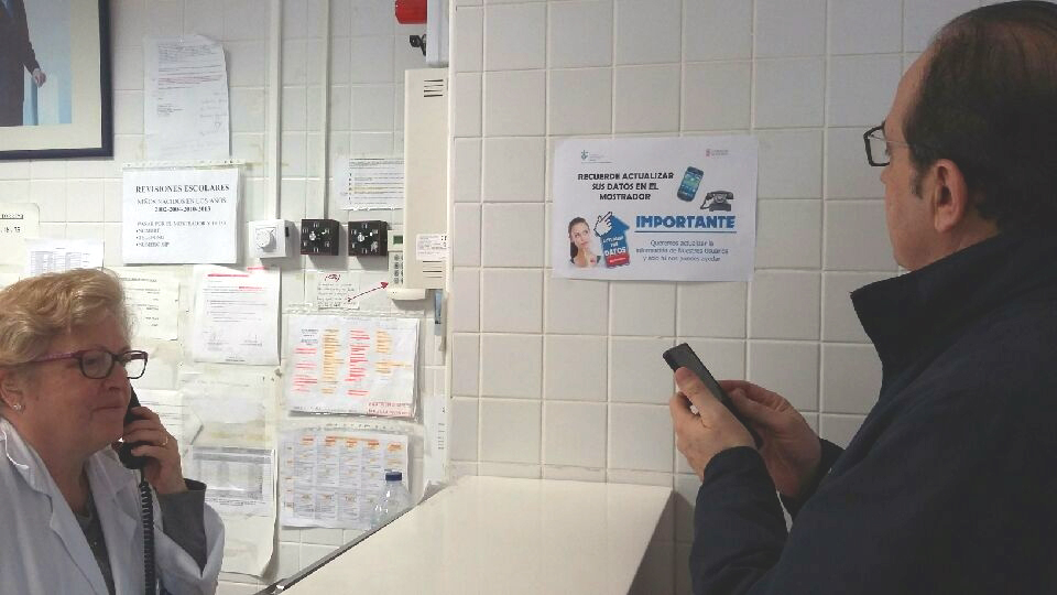 El departamento Valencia-Hospital General implanta un recordatorio de citas a través de un SMS